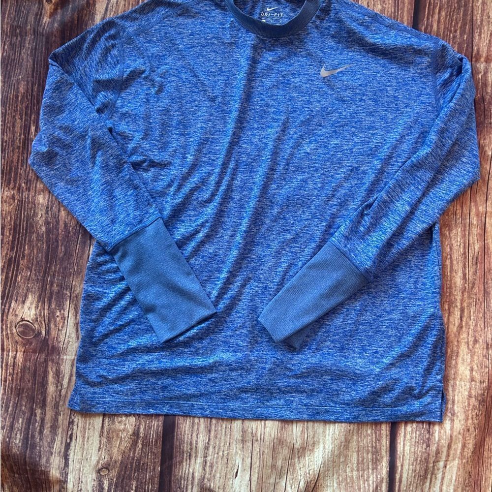Women’s Nike Running Long Sleeve Shirt Blue Size L